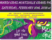 Tablet Screenshot of mardigrashuntsville.com